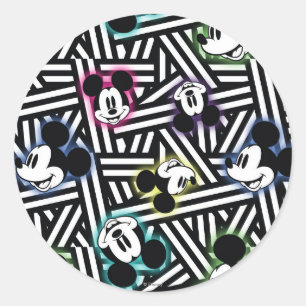 Mickey Pattern 4 Classic Round Sticker
