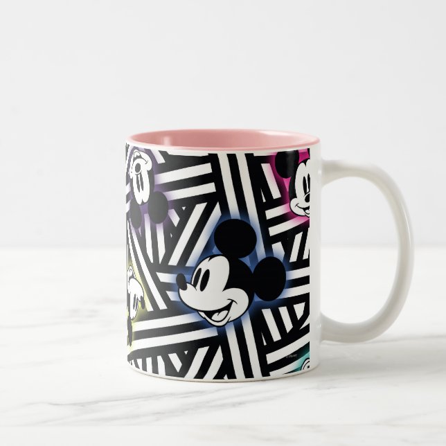 Mickey Pattern 4 Two-Tone Coffee Mug (Right)