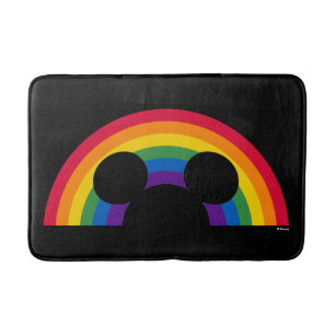 Mickey Rainbow Cutout Bath Mat