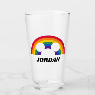 Mickey Rainbow Cutout Glass