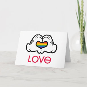 Mickey Rainbow Love Card