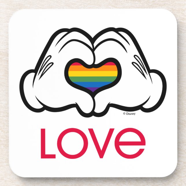 Mickey Rainbow Love Coaster (Front)