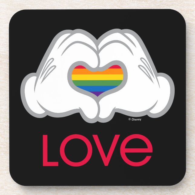 Mickey Rainbow Love Coaster (Front)