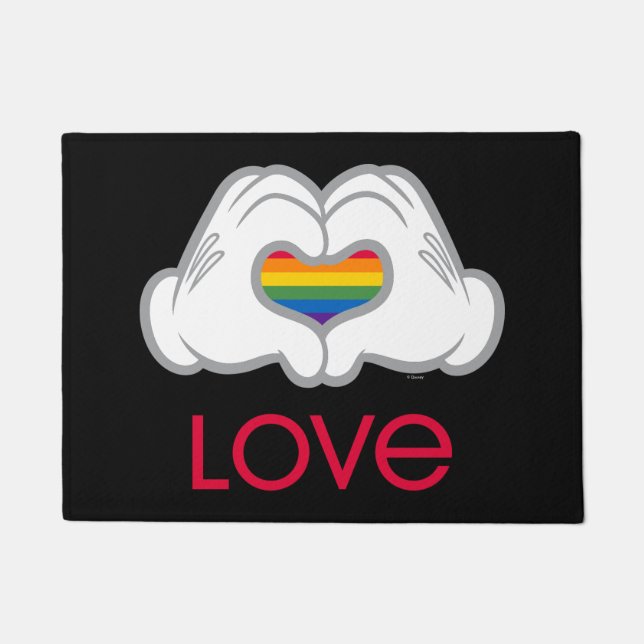 Mickey Rainbow Love Doormat (Front)