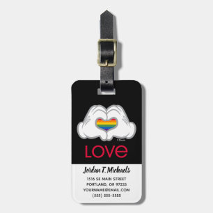 Mickey Rainbow Love Luggage Tag