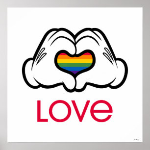 Mickey Rainbow Love Poster