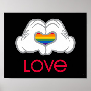 Mickey Rainbow Love Poster
