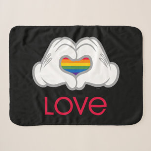 Mickey Rainbow Love Sherpa Blanket