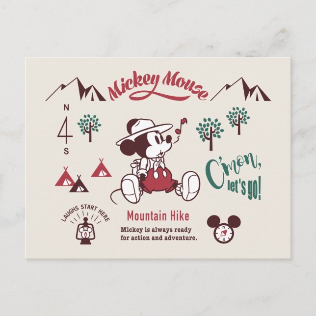 Mickey | Ready for Action and Adventure Postcard (Front)