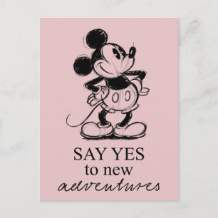 Mickey   Say Yes to New Adventures Postcard