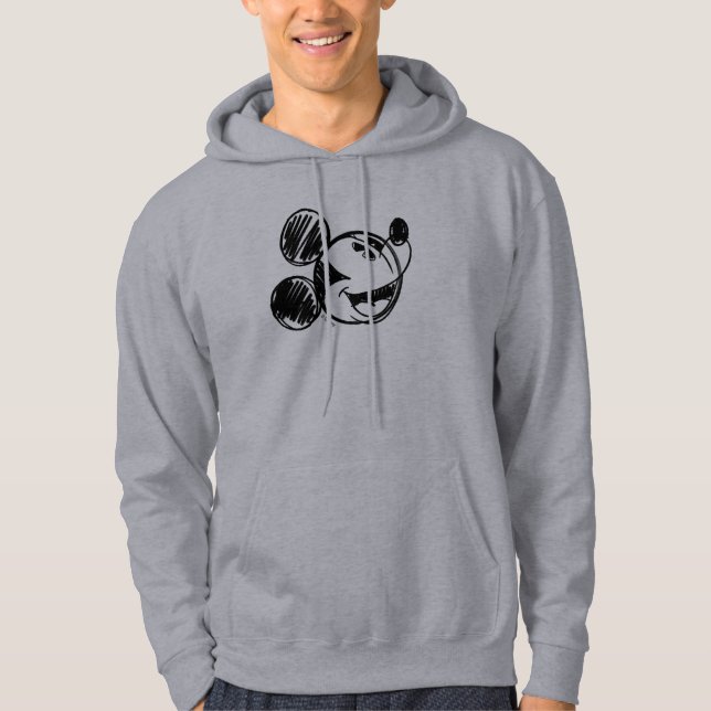 Mickey Sketch Head Hoodie (Front)