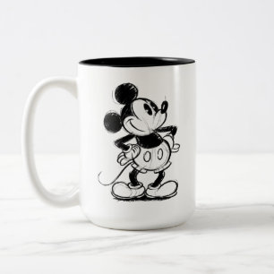 Mickey Sketch Two-Tone Coffee Mug