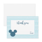 Mickey Souris Baby shower bleu Aztec - Merci