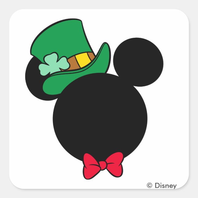 Mickey | St. Patrick's Day Icon Square Sticker (Front)