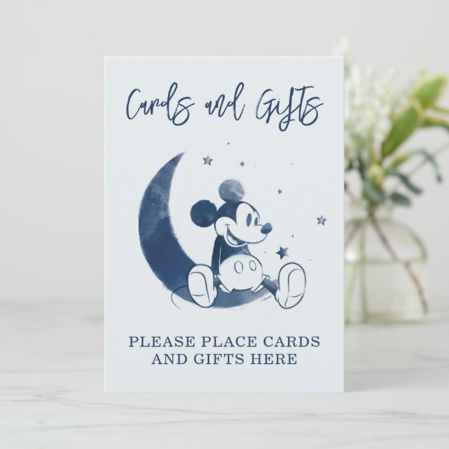 Mickey sur la lune | Cartes et cadeaux pour bébés (Debout devant)