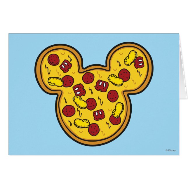 Mickey tendance | Pizza en forme de tête (Devant horizontal)