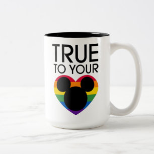 Mickey True to Your Heart Two-Tone Coffee Mug