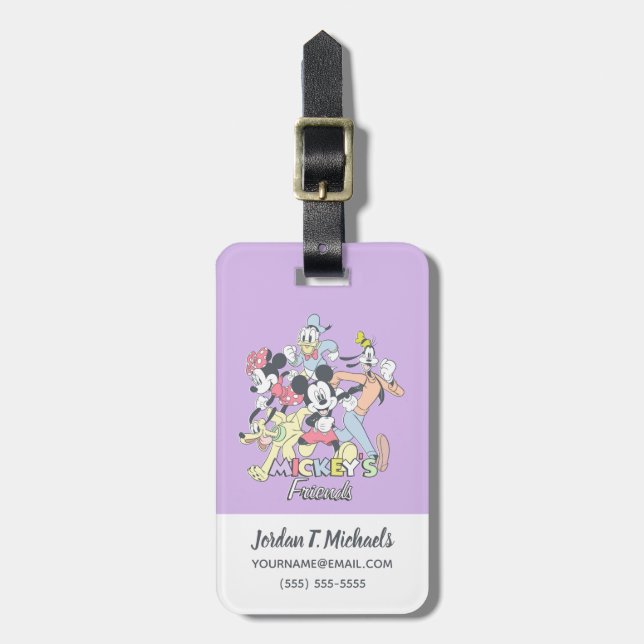 Mickey's Friends Luggage Tag (Front Vertical)