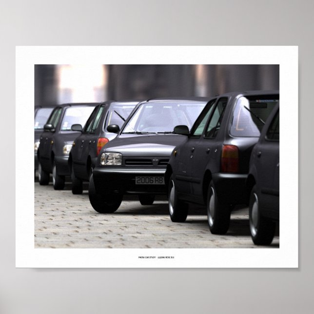 MICRA CAR STUDY 4 Computer Art Poster (Devant)