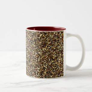 Micro Brown Camo Motif Mug