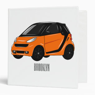 Micro car cartoon illustration binder