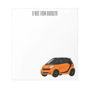 Micro car cartoon illustration notepad