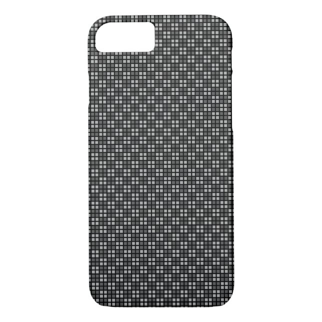 Micro Chequered Black iPhone Protector Case-Mate iPhone Case (Back)