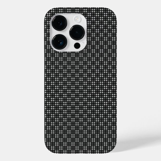 Micro Chequered Black iPhone Protector Case-Mate iPhone Case (Back)