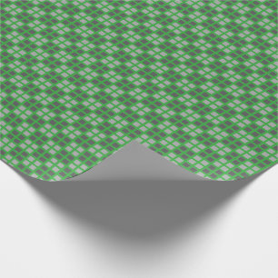 Micro Chequered Green Wrapping Paper