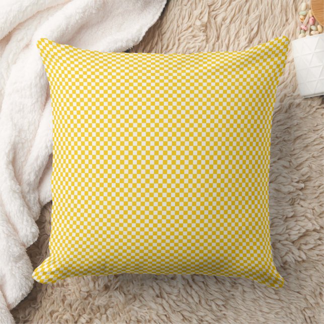 Micro Chequered Grid Pattern Throw Pillow (Blanket)