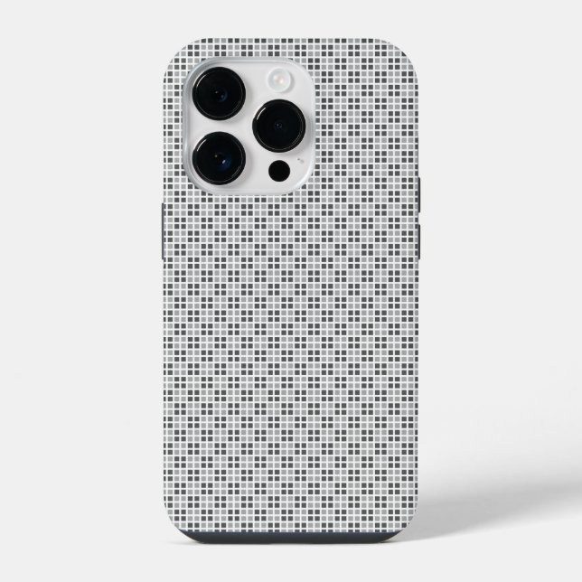 Micro Chequered White iPhone Protector Case (Back)