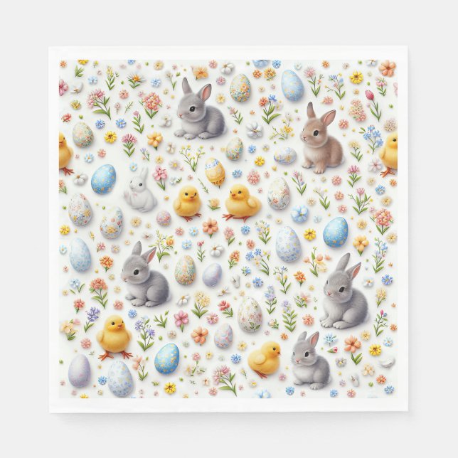 Micro Ditsy Easter Luncheon Napkins (Front)