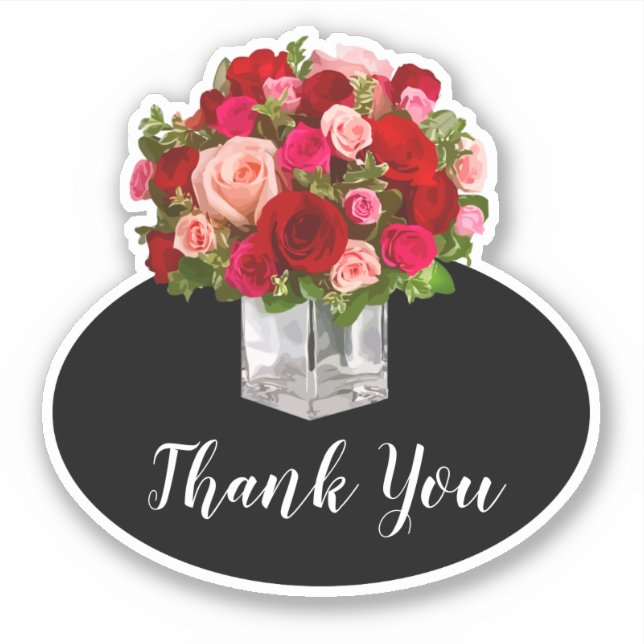 Micro Mariage Merci Étiquette Sticker (Devant)