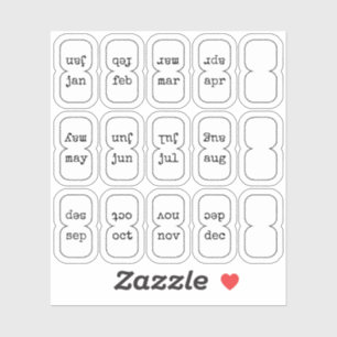 Micro Monthly Index Tabs Journal Divider Foldable