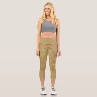 Micro Plaid Capri Leggings