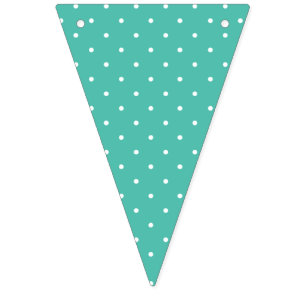 Micro Polka Dot White - Bluegrass Green Bunting Flags