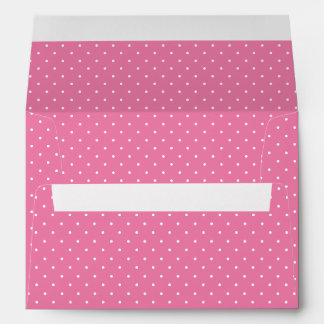 Micro Polka Dot White - Fuchsia Pink Envelope