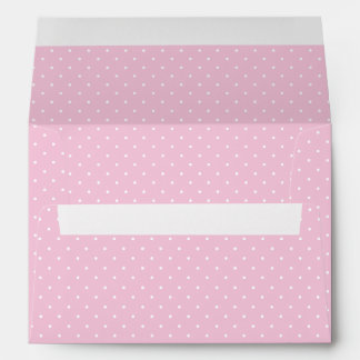 Micro Polka Dot White - Light Pink Envelope