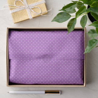 Micro Polka Dot White - Soft Lavender Tissue Paper