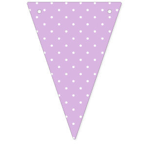 Micro Polka Dot White - Soft Lilac Bunting Flags