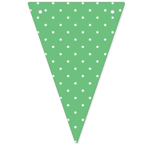 Micro Polka Dot White - Summer Green Bunting Flags