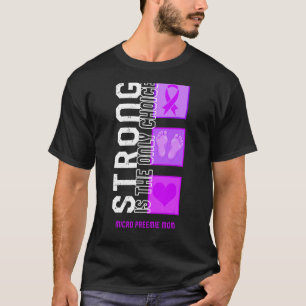 Micro Preemie Mom Prematurity Purple Ribbon Nicu B T-Shirt