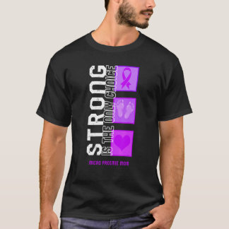Micro Preemie Mom Prematurity Purple Ribbon Nicu B T-Shirt