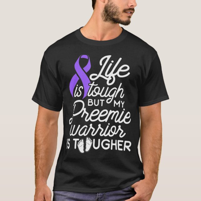 Micro Preemie NICU Daddy Mom ough Premature New T-Shirt (Front)