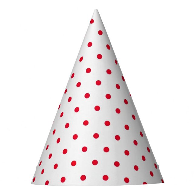 Micro Red Dots Party Hat (Front)