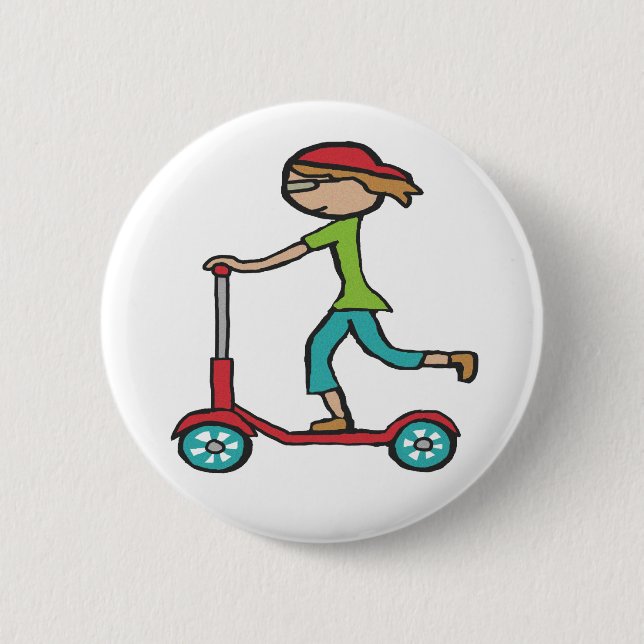 Micro Scooter 2 Inch Round Button (Front)
