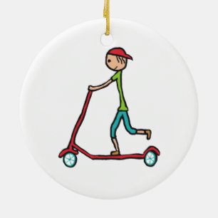 Micro Scooter Ceramic Ornament