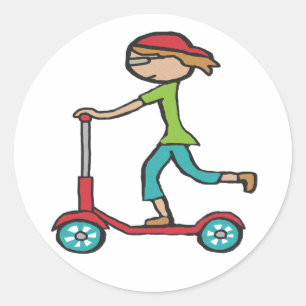 Micro Scooter Classic Round Sticker