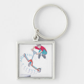 micro scooter microscooter trick cartoon keychain