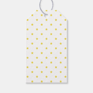 Micro Stars Golden Yellow - White Gift Tags